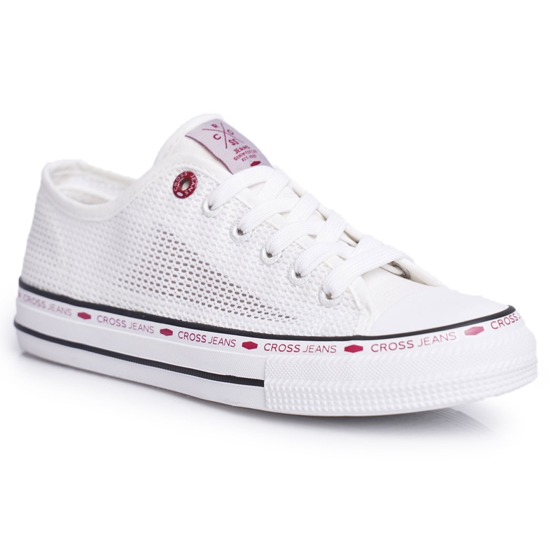 Tênis feminino cross jeans malha branca FF2R4016C branco