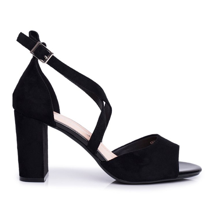 Sandálias Femininas com Salto Alto Sergio Leone Preta SK865 preto