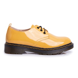 SEA Brogues feminino lacado amarelo melhora!