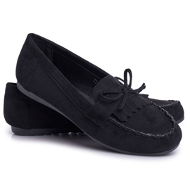 BUGO Mocassins femininos camurça preto velucci