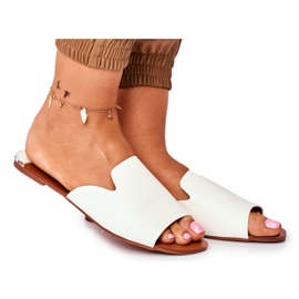 HAN Chinelos femininos liso branco Mimios