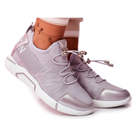 SEA Sapatos esportivos femininos com zíper e debrum em terfin cinza