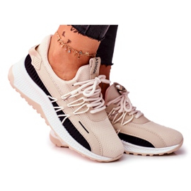 BUGO Calçados Esportivos Femininos. Tênis Bege Pamela