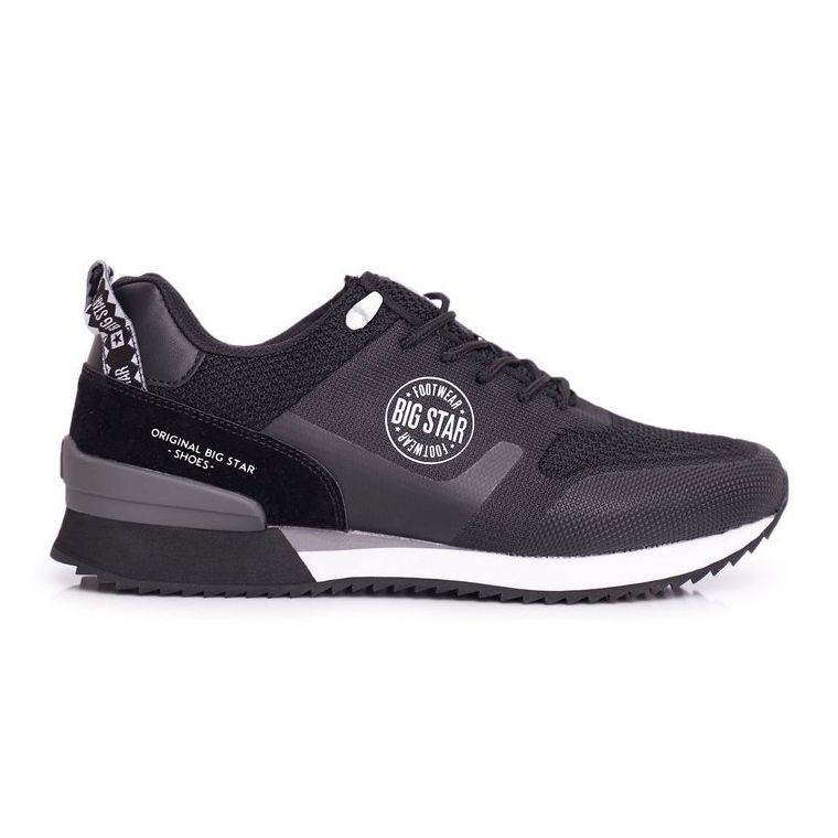 Sapatas esportivas masculinas Big Star pretas FF174206 preto