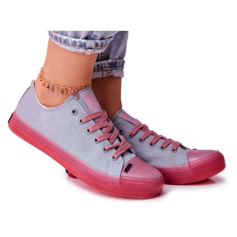 Tênis feminino Big Star azul rosa FF274260