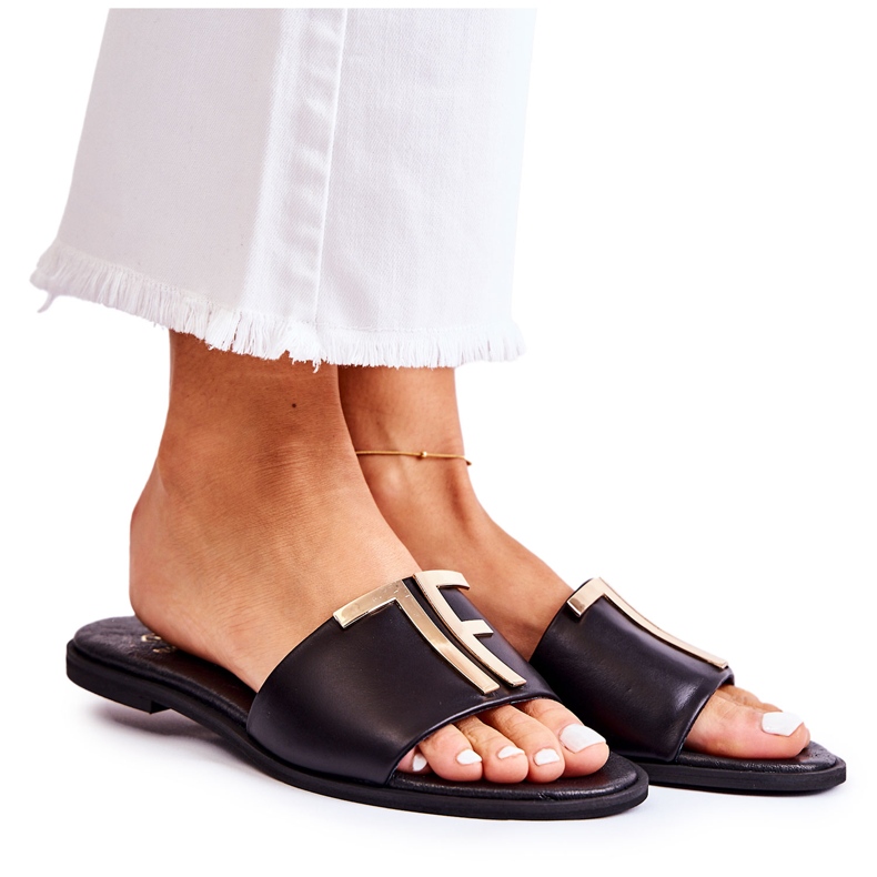 Chinelos Elegantes Femininos Preto Nicole Dilmah