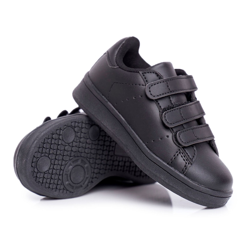 FRROCK Calçado desportivo infantil juvenil Fifi preto com velcro