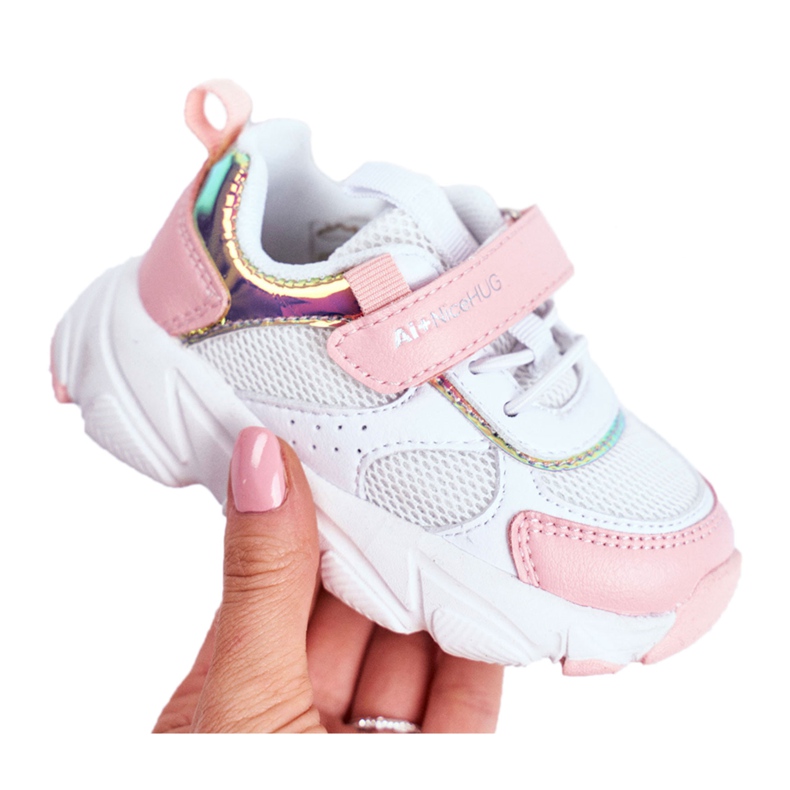 Calçados infantis esportivos rosa ABCKIDS B011104349 branco