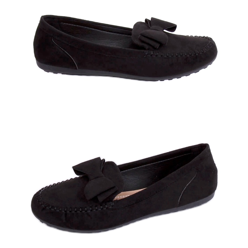 Mocassins pretos femininos negros B2020-6 pretos