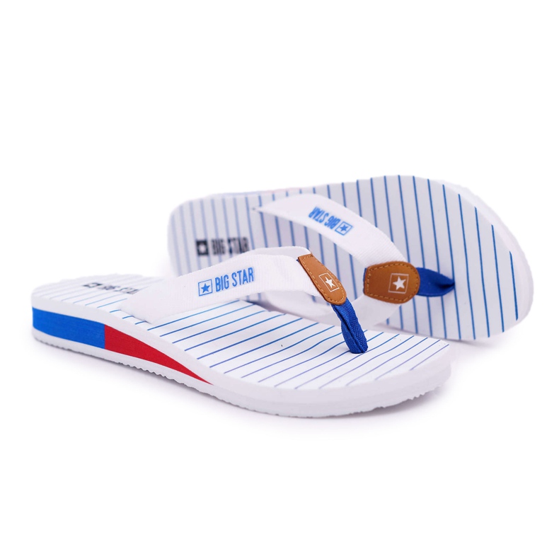 Chinelos femininos flip-flops Big Star White DD274A245 branco
