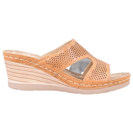 GOLL Chinelos Light Wedge marrom