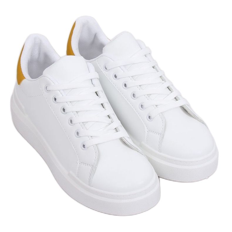 Tênis feminino branco 85-428 BRANCO / AMARELO