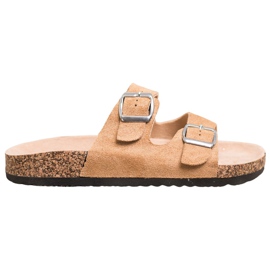 Chinelos VINCEZA com fivela castanho