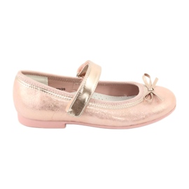 Golden Rose Ballerinas com o arco American Club GC02 rosa dourado