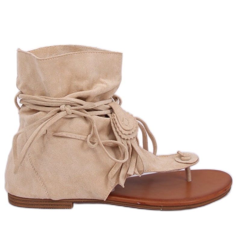 Chinelos com uma parte superior bege SL1010P Beige