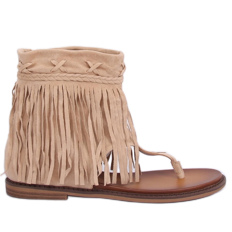 Chinelos bege com parte superior NS129P Beige