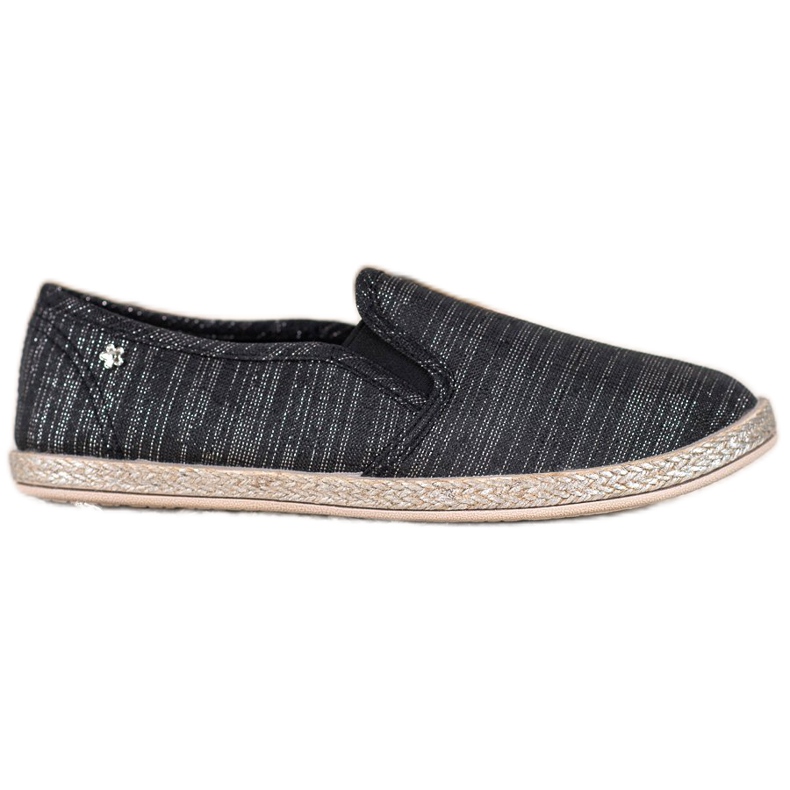 Balada Slipons de tecido leve preto