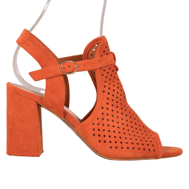 Small Swan Sandálias Openwork In Stars laranja