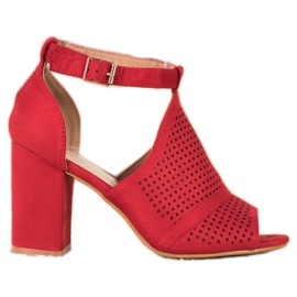 Small Swan Sandálias elegantes a céu aberto vermelho Small Swan Sandálias elegantes a céu aberto vermelho
