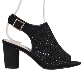 Goodin Sandálias a céu aberto com camurça preto