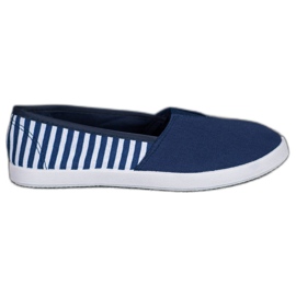 SHELOVET Slipons azul marinho com listras SHELOVET Slipons azul marinho com listras