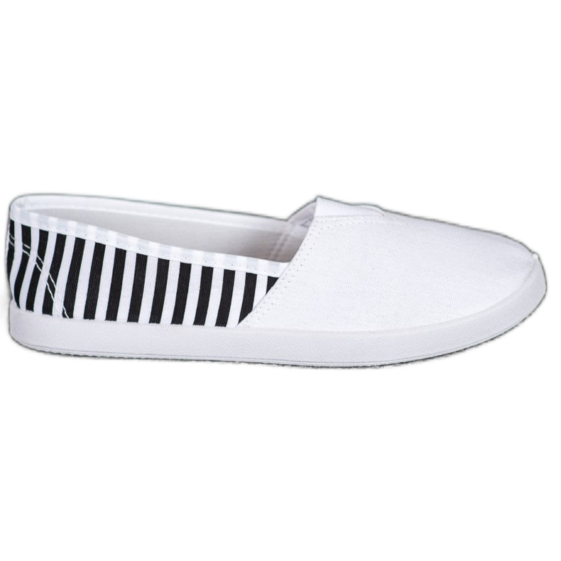 SHELOVET Slipons brancos com listras