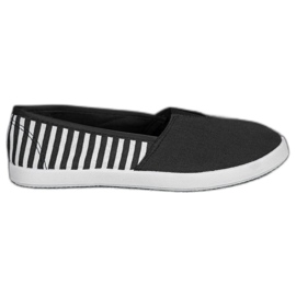 SHELOVET Slipons pretos com alças SHELOVET Slipons pretos com alças