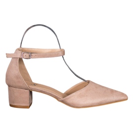 Small Swan Bombas elegantes marrom