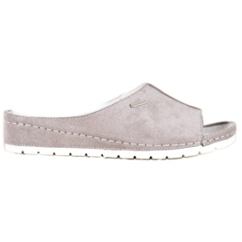 Chinelos cintilantes VINCEZA confortáveis cinza