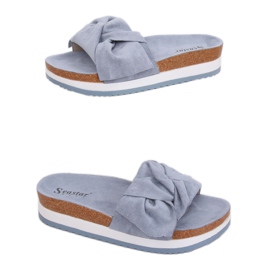Chinelos femininos azuis SS116P Azul
