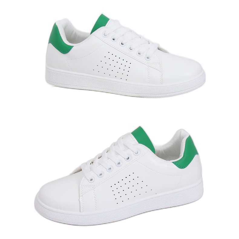 Tênis feminino branco e verde LV101P verde