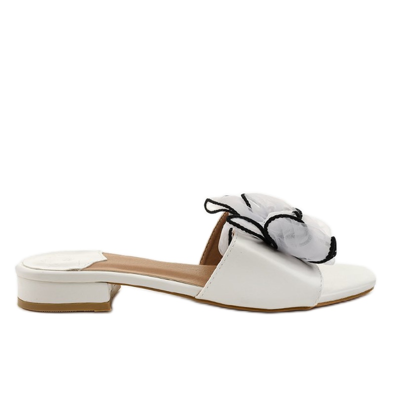Chinelos brancos com laço no calcanhar XH1021