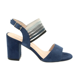 Sandálias no posto de Sergio Leone SK867 azul marinho