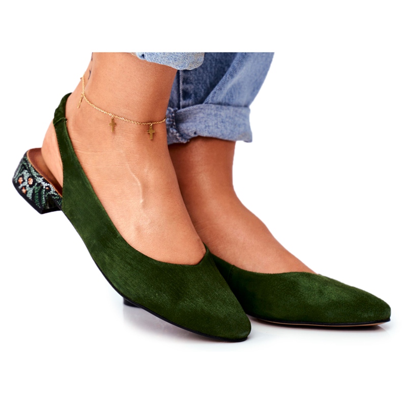 Mulheres Pumps Leather Slip-on Maciejka Miami Green 04482-09 verde