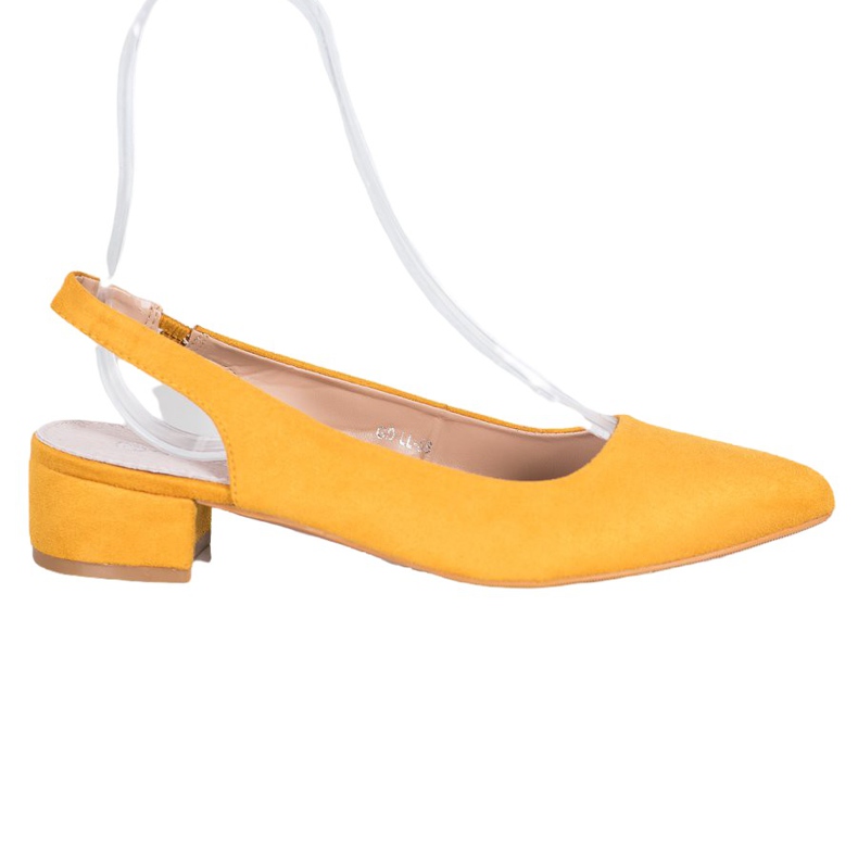 Goodin Bombas com calcanhar descoberto amarelo