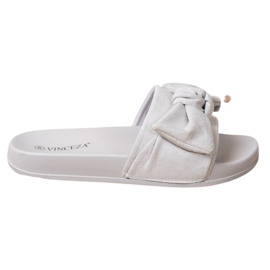 Chinelos VINCEZA com laço cinza Chinelos VINCEZA com laço cinza