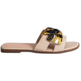 SHELOVET Chinelos elegantes marrom