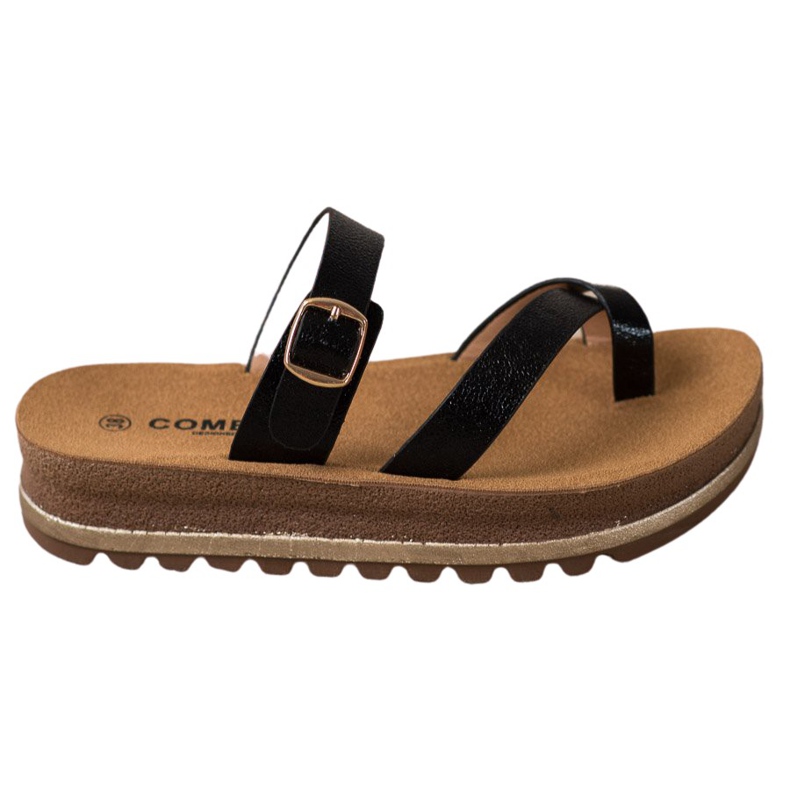 Comer Chinelos na plataforma da moda preto