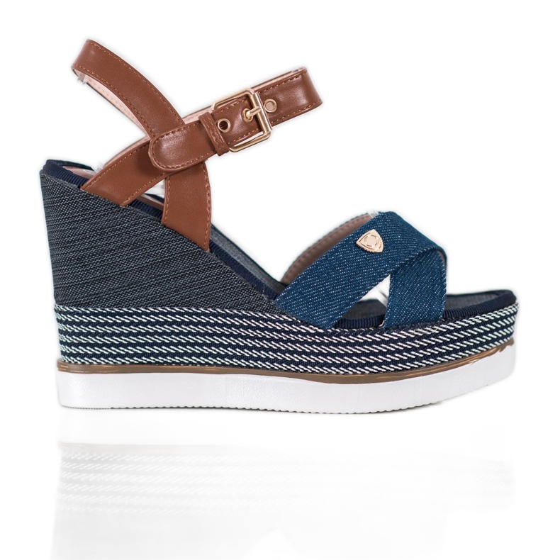 SHELOVET Sandálias de cunha azul