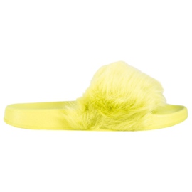 SHELOVET Chinelos de borracha com pele multicolorido verde