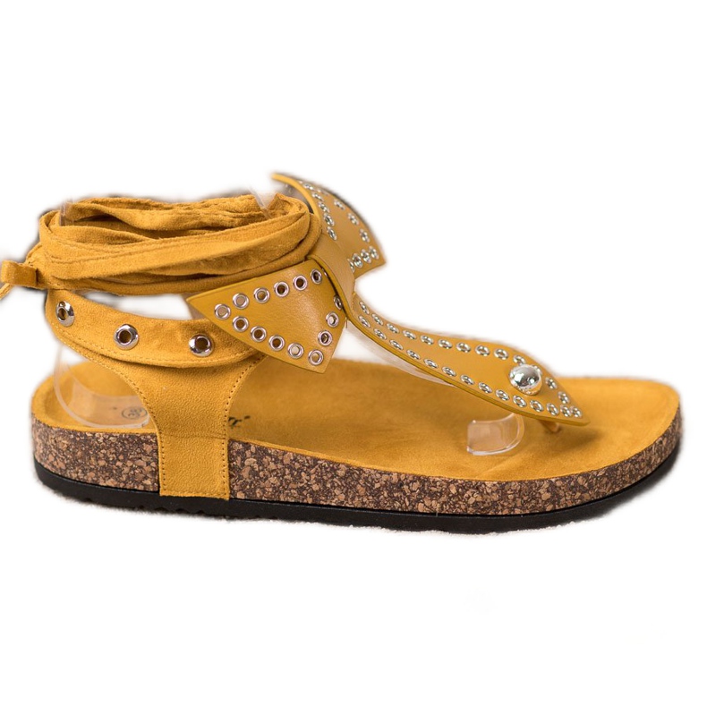Seastar Sandálias de flip-flops amarradas amarelo