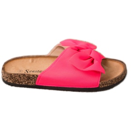 Seastar Chinelos de néon com laço rosa