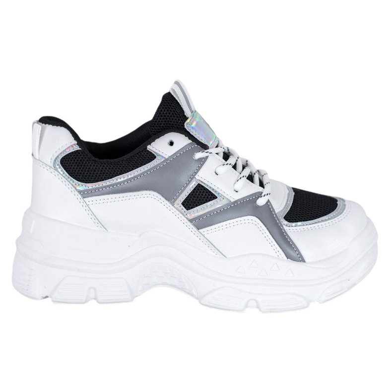 Sweet Shoes Tênis amarrados branco preto