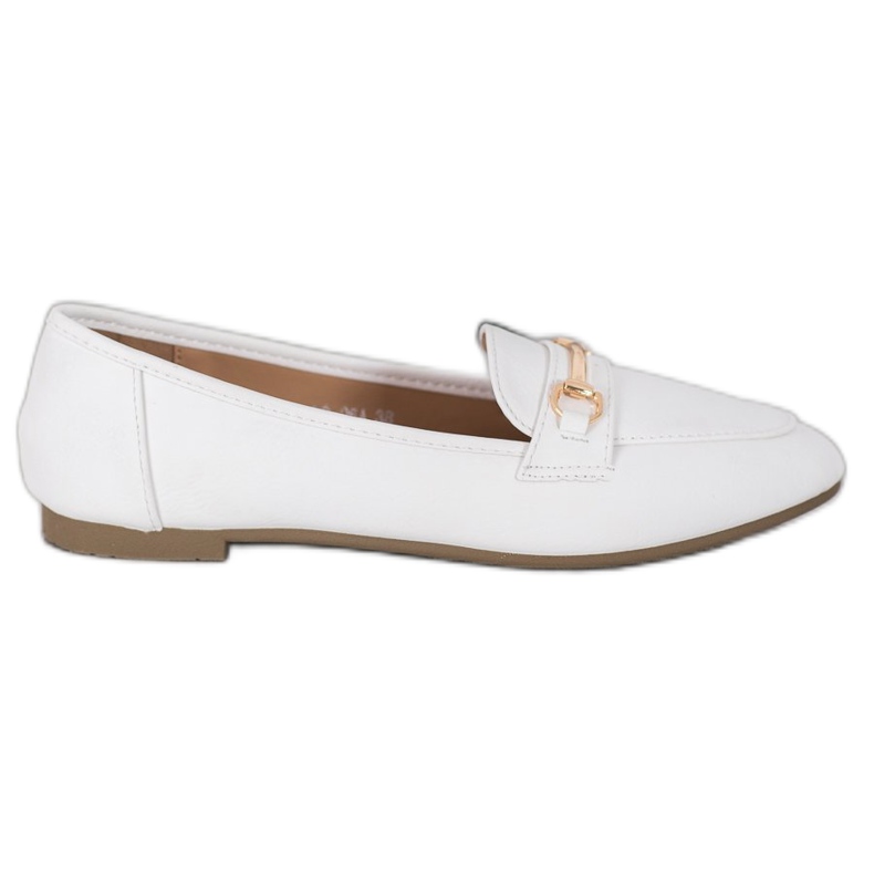 Nio Nio Mocassins elegantes com couro ecológico branco