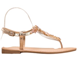 Small Swan Sandálias Elegantes Com Zircônia Cúbica amarelo Small Swan Sandálias Elegantes Com Zircônia Cúbica amarelo