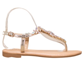 Small Swan Sandálias Elegantes Com Zircônia Cúbica amarelo Small Swan Sandálias Elegantes Com Zircônia Cúbica amarelo