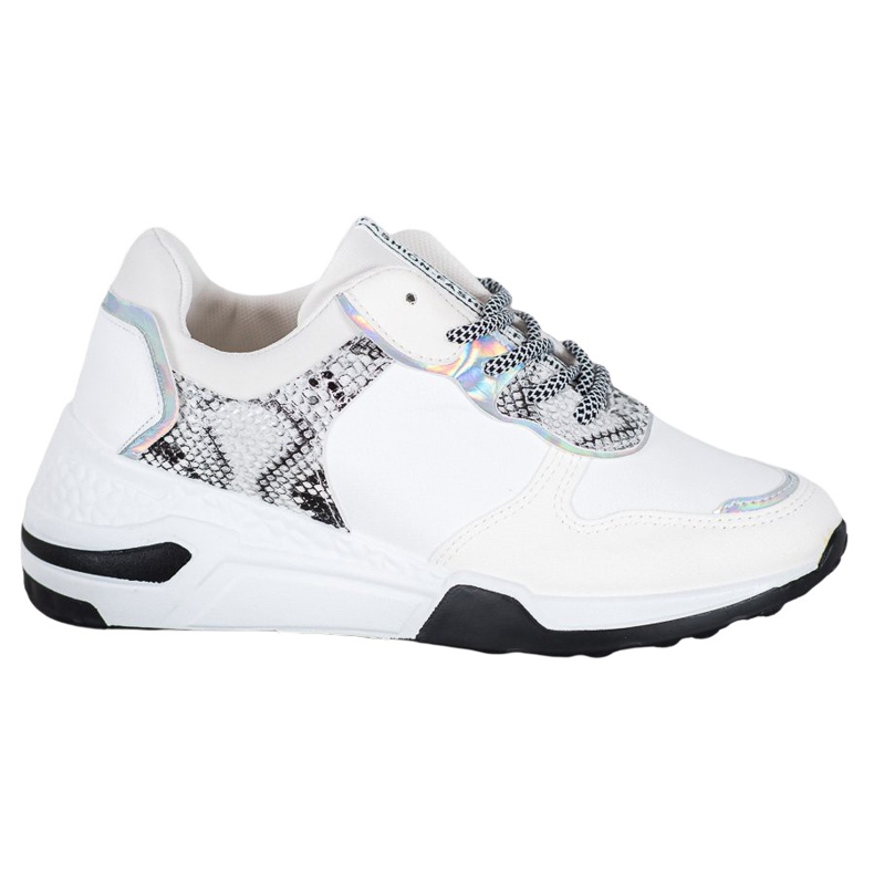 SHELOVET Tênis com estampa de cobra branco multicolorido SHELOVET Tênis com estampa de cobra branco multicolorido