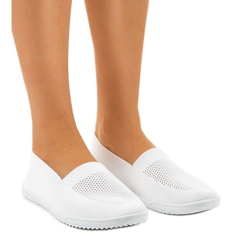 Tênis branco GF-HJS13-5 lycra slip-on Tênis branco GF-HJS13-5 lycra slip-on