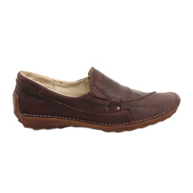 Sapato feminino de couro Senso 371 marrom