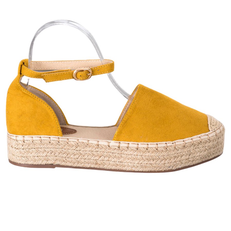 SHELOVET Alpargatas com fivela amarelo